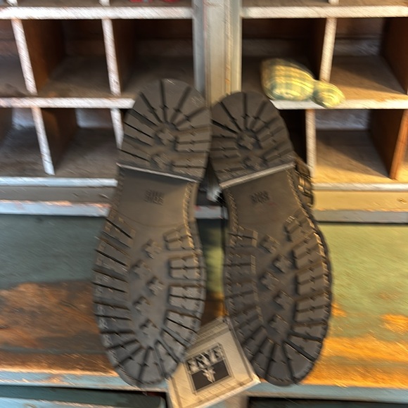 Frye Black Leather Combat Boots - Picture 5 of 8